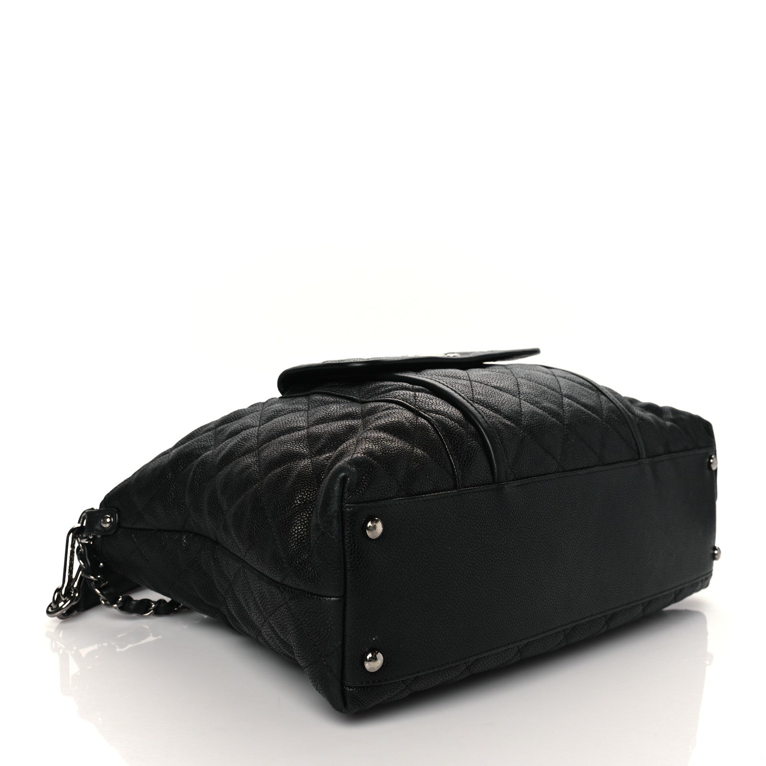 Chanel Caviar Quilted French Riviera Hobo Black 3 of 9