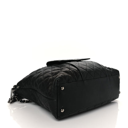 Chanel Caviar Quilted French Riviera Hobo Black 3 of 9