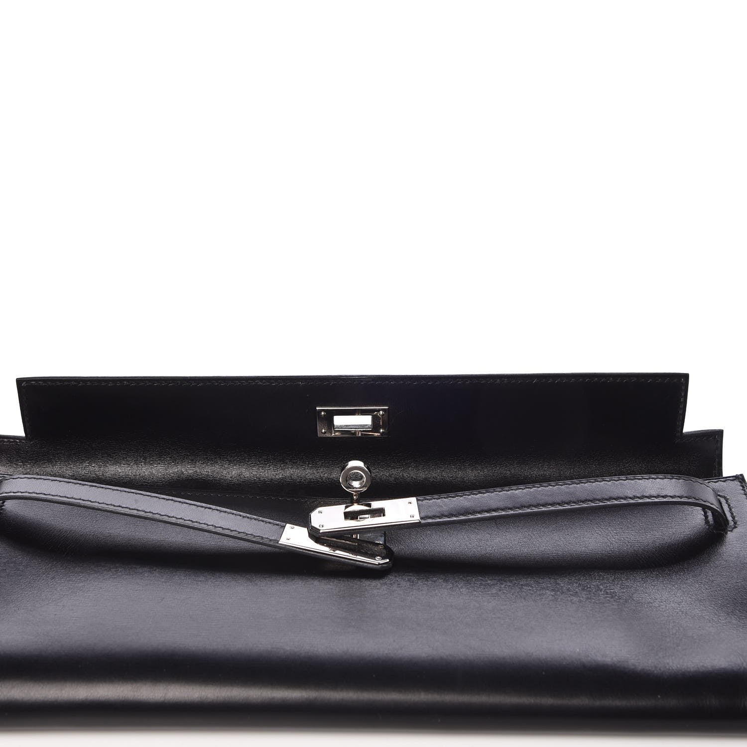 Hermes Box Kelly Cut Clutch Black 10 of 24