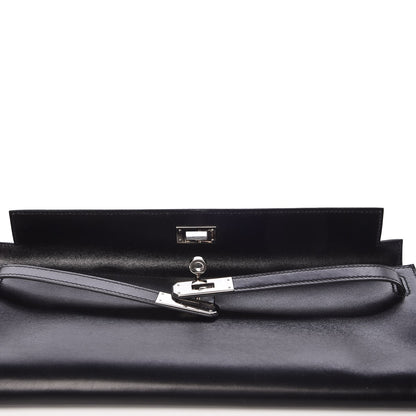 Hermes Box Kelly Cut Clutch Black 10 of 24