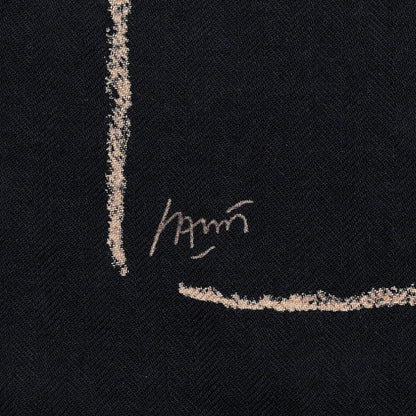 Hermes Cashmere Silk Pirouette au Galop Shawl 140 Marine Naturel Beige 6 of 6
