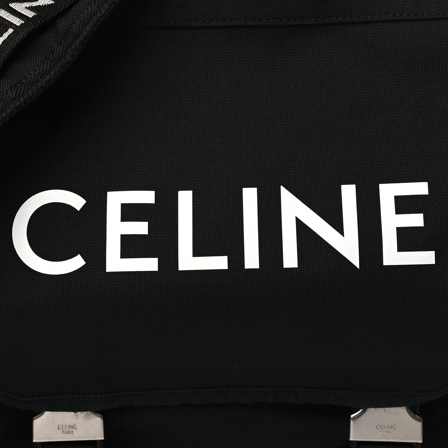 Celine Canvas Medium Trekking Messenger Bag Black 6 of 8