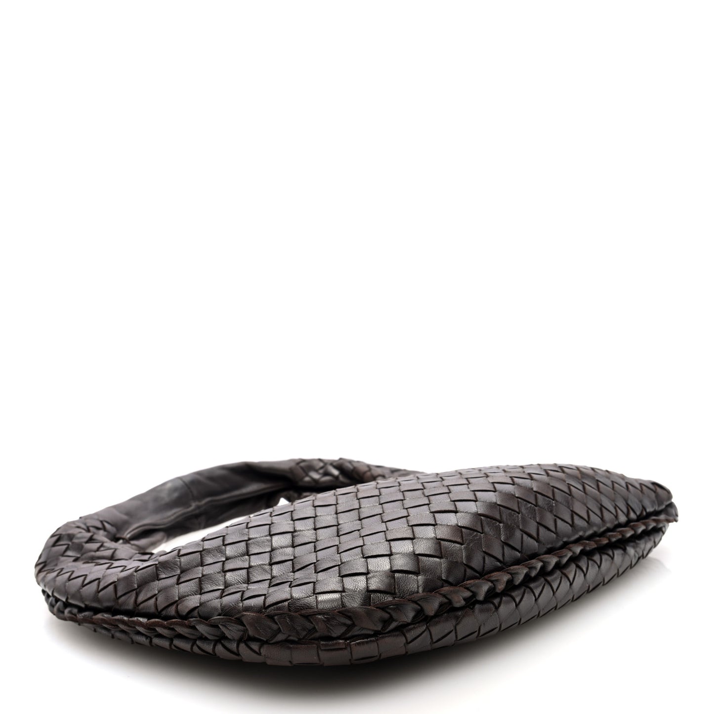 Nappa Intrecciato Mini Veneta Hobo Ebano