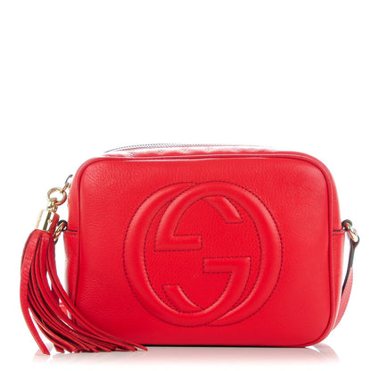 Gucci Pebbled Calfskin Small Soho Disco Bag Tabasco Red 1 of 7
