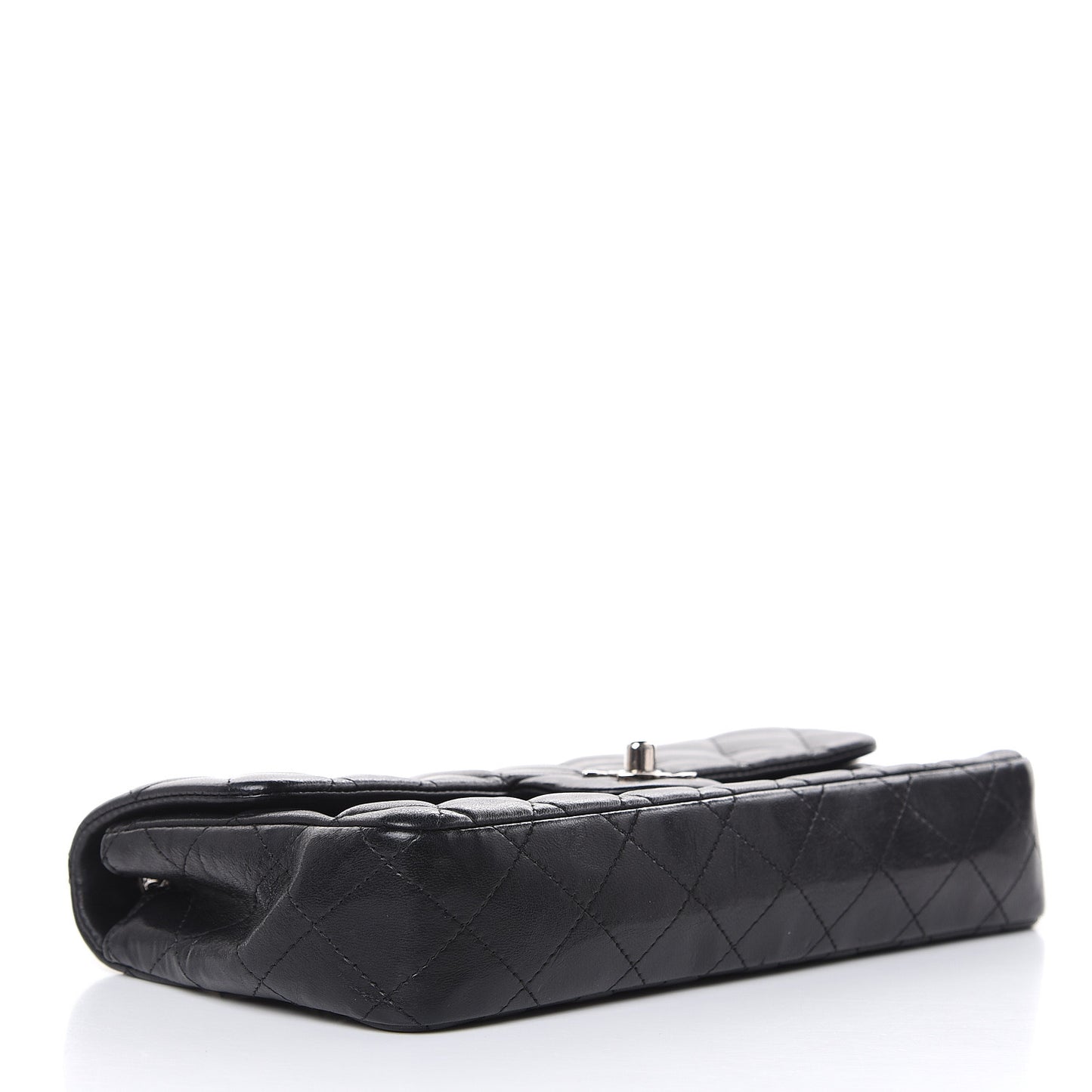 Lambskin Quilted East West Flap Black