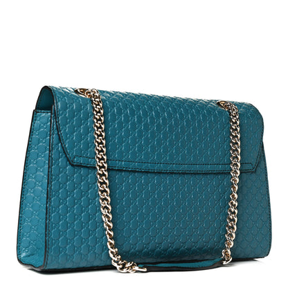 Gucci Soft Microguccissima Medium Emily Chain Shoulder Bag Deep Cobalt 3 of 9