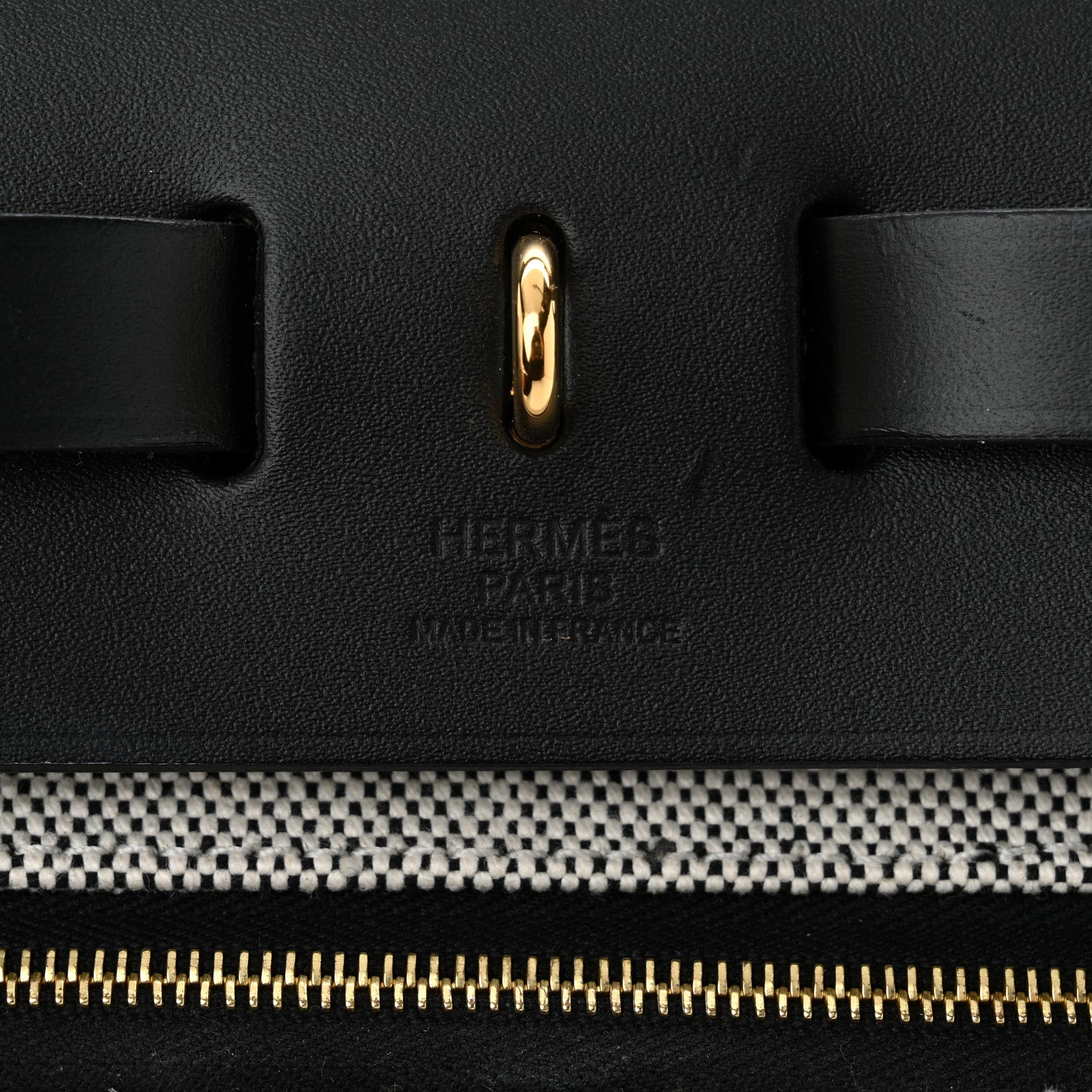 Hermes Toile H Berline Vache Hunter Herbag Zip PM 31 Black Ecru 7 of 12