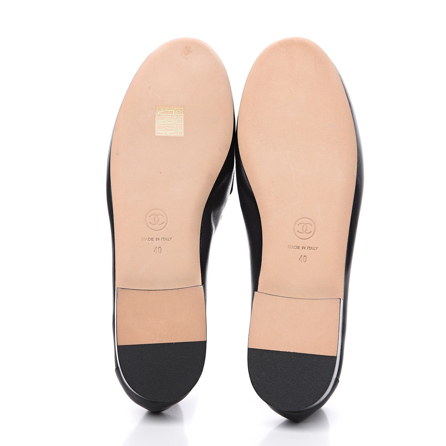 Calfskin Chain Loafers 40 Black