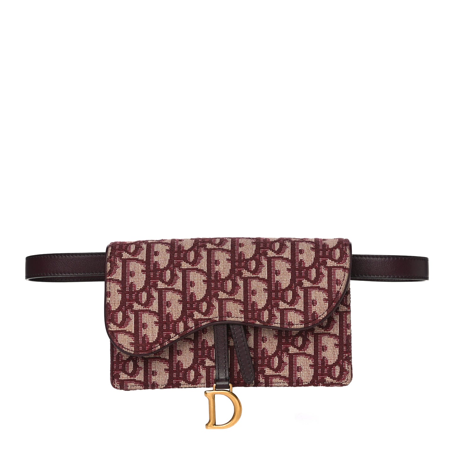 Oblique Saddle Belt Bag Bordeaux