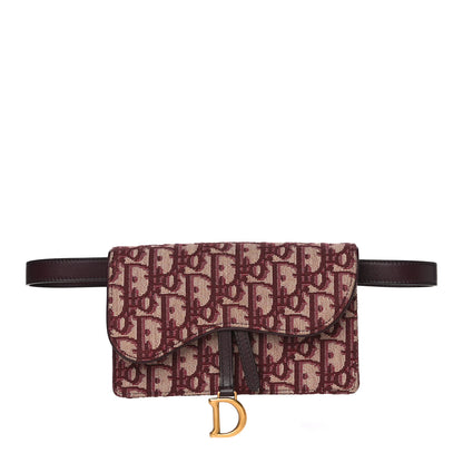 Christian Dior Oblique Saddle Belt Bag Bordeaux 1 of 19