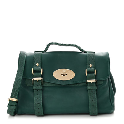 Mulberry Micrograin Calfskin Lizard Printed Medium Alexa Emerald 1 of 10