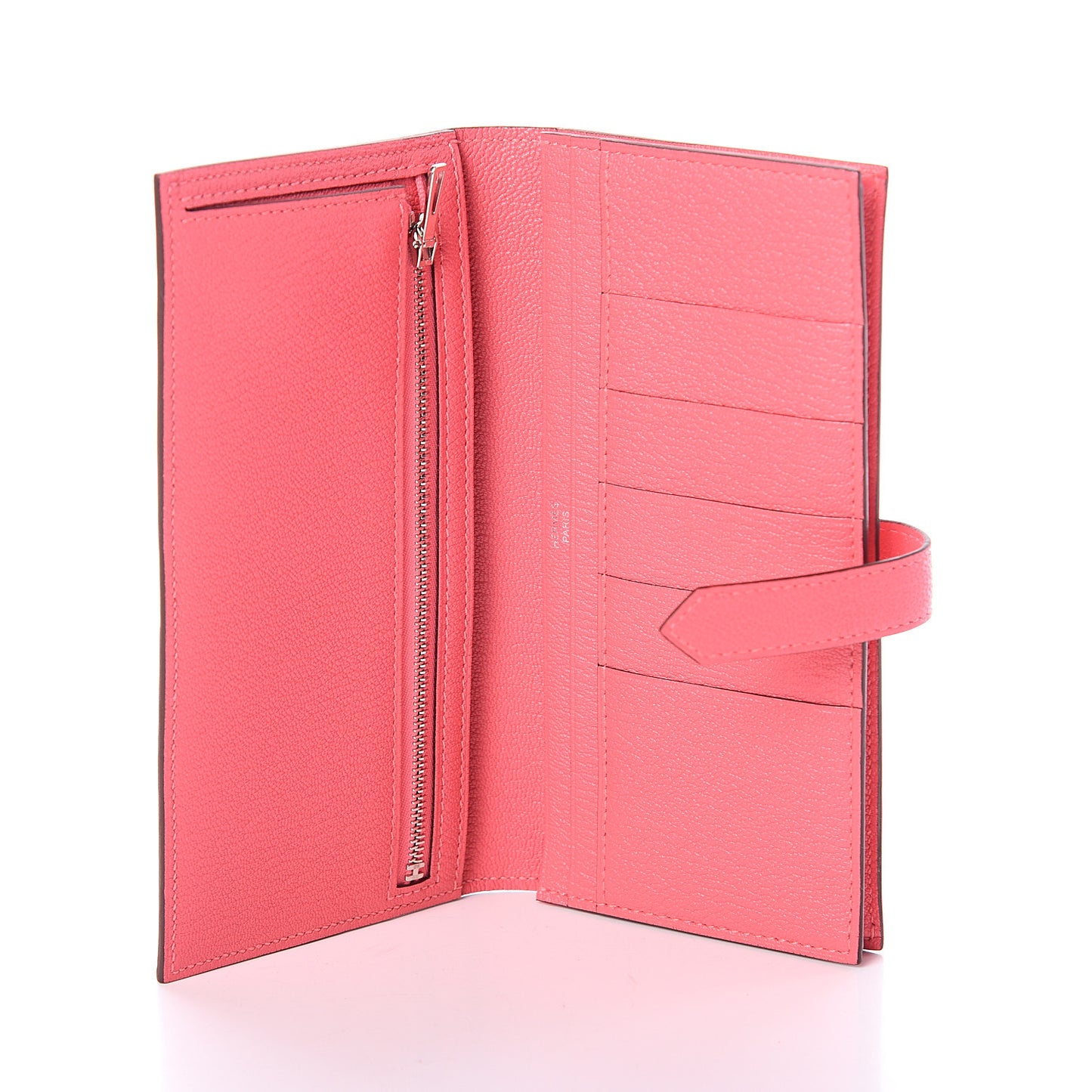 Chevre Mysore Bearn Gusset Wallet Rose Lipstick