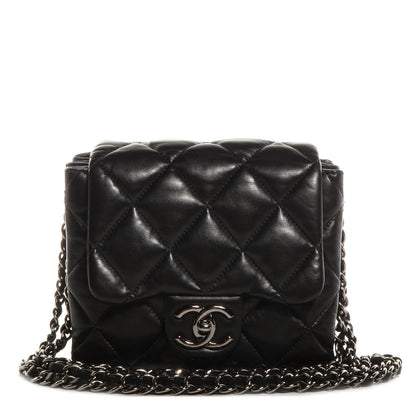 Chanel Lambskin Quilted Mini Chanel 3 Flap Black 1 of 8