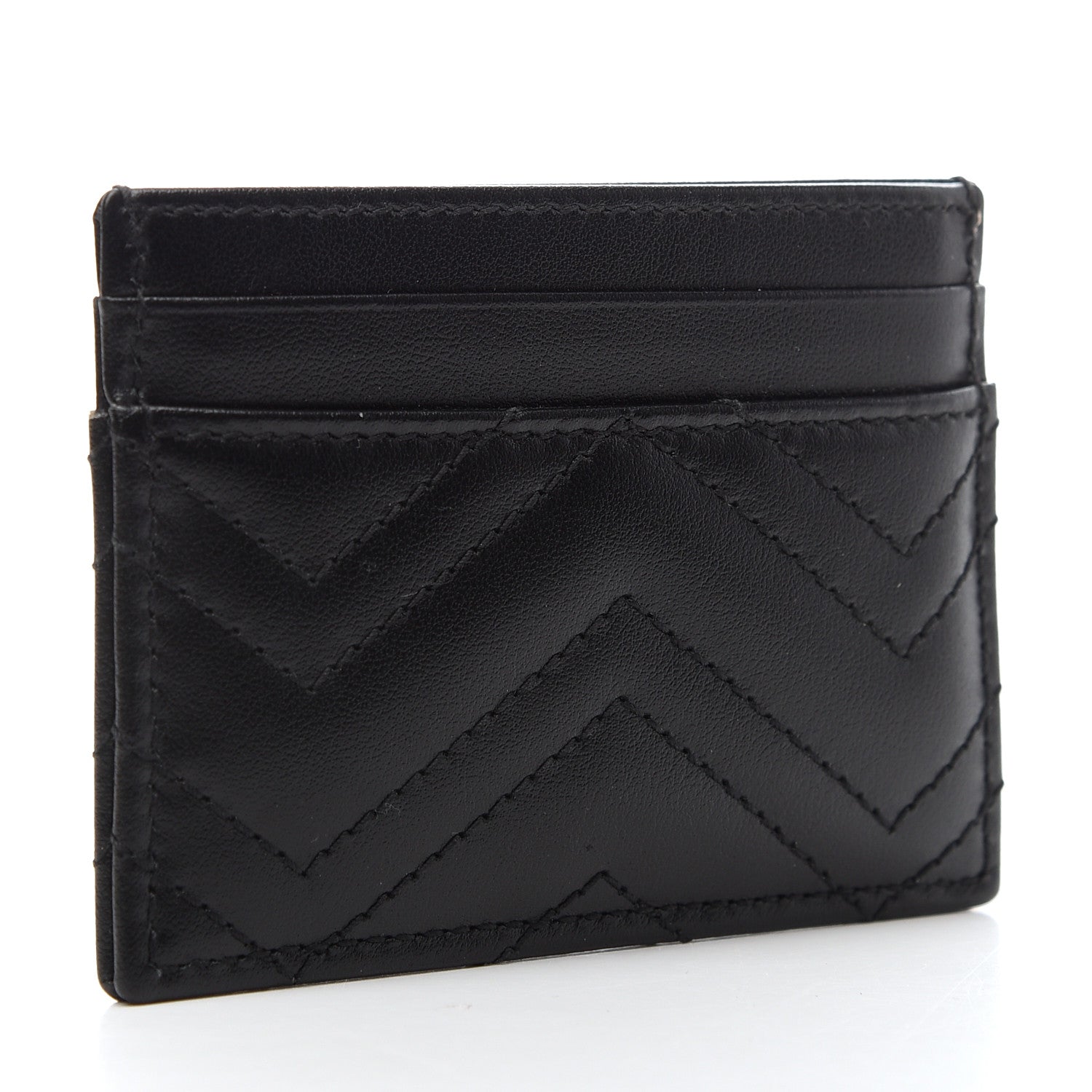 Gucci Calfskin Matelasse GG Marmont Card Holder Black 3 of 7