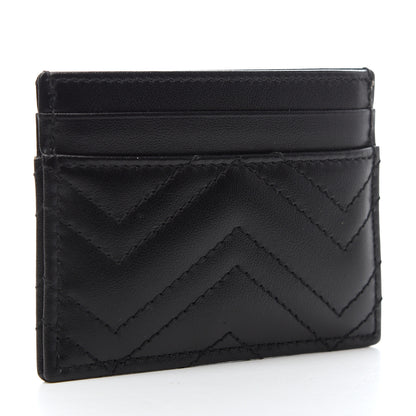 Gucci Calfskin Matelasse GG Marmont Card Holder Black 3 of 7
