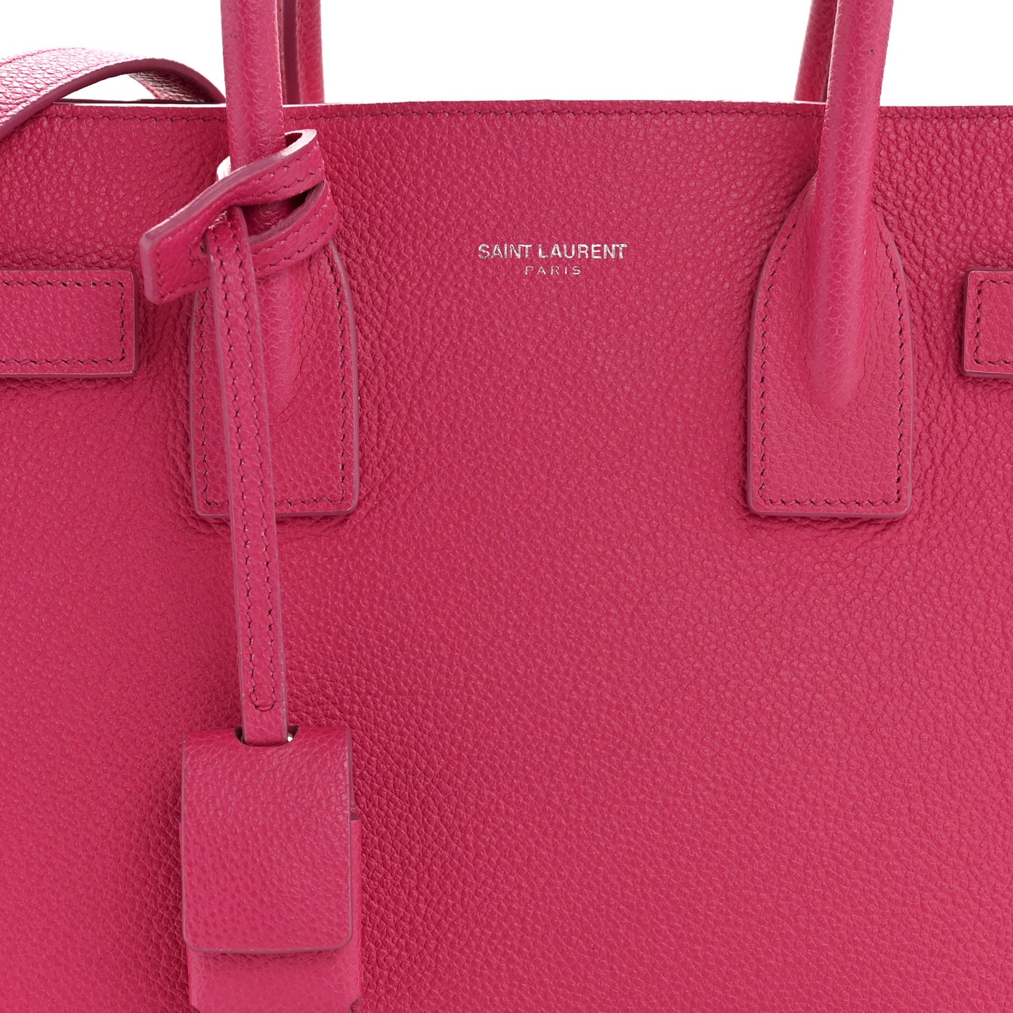 Grained Calfskin Baby Sac De Jour Lipstick Fuchsia