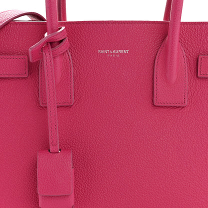 Saint Laurent Grained Calfskin Baby Sac De Jour Lipstick Fuchsia 8 of 14