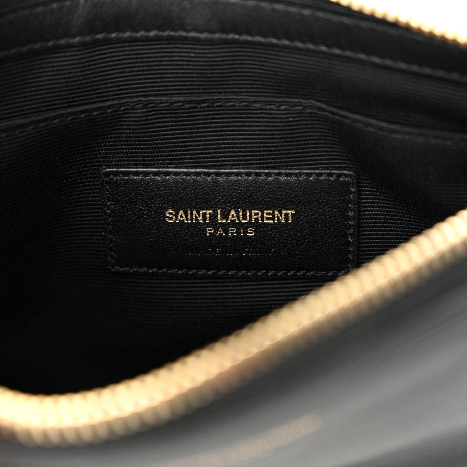 Saint Laurent Calfskin Monogram Phone Pouch Crossbody Bag Black 6 of 10