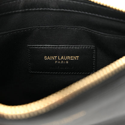 Saint Laurent Calfskin Monogram Phone Pouch Crossbody Bag Black 6 of 10