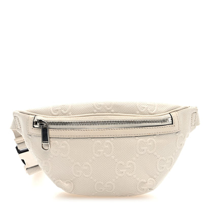 Gucci Calfskin GG Tennis Embossed Belt Bag Mystic White 1 of 10