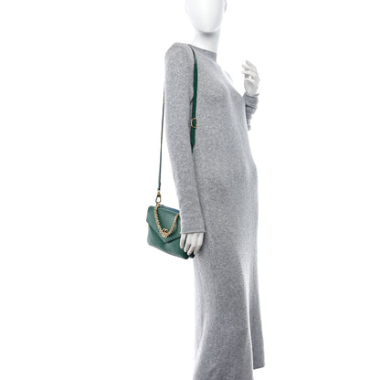 Gucci Calfskin Medium Thiara Double Envelope Shoulder Bag Blue Green 2 of 15