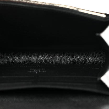 Louis Vuitton Epi Chain Flower Print Twist Chain Wallet Black 5 of 10
