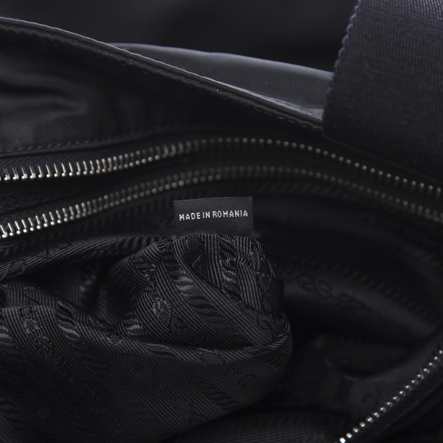 Tessuto Nylon Vela Diaper Bag Black