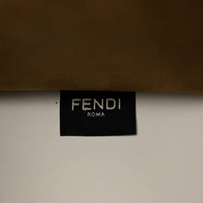 Fendi Vitello King Plexiglass Elaphe Snakeskin Print Logo Medium Fendi Sunshine Shopper Tote Ice White 7 of 14