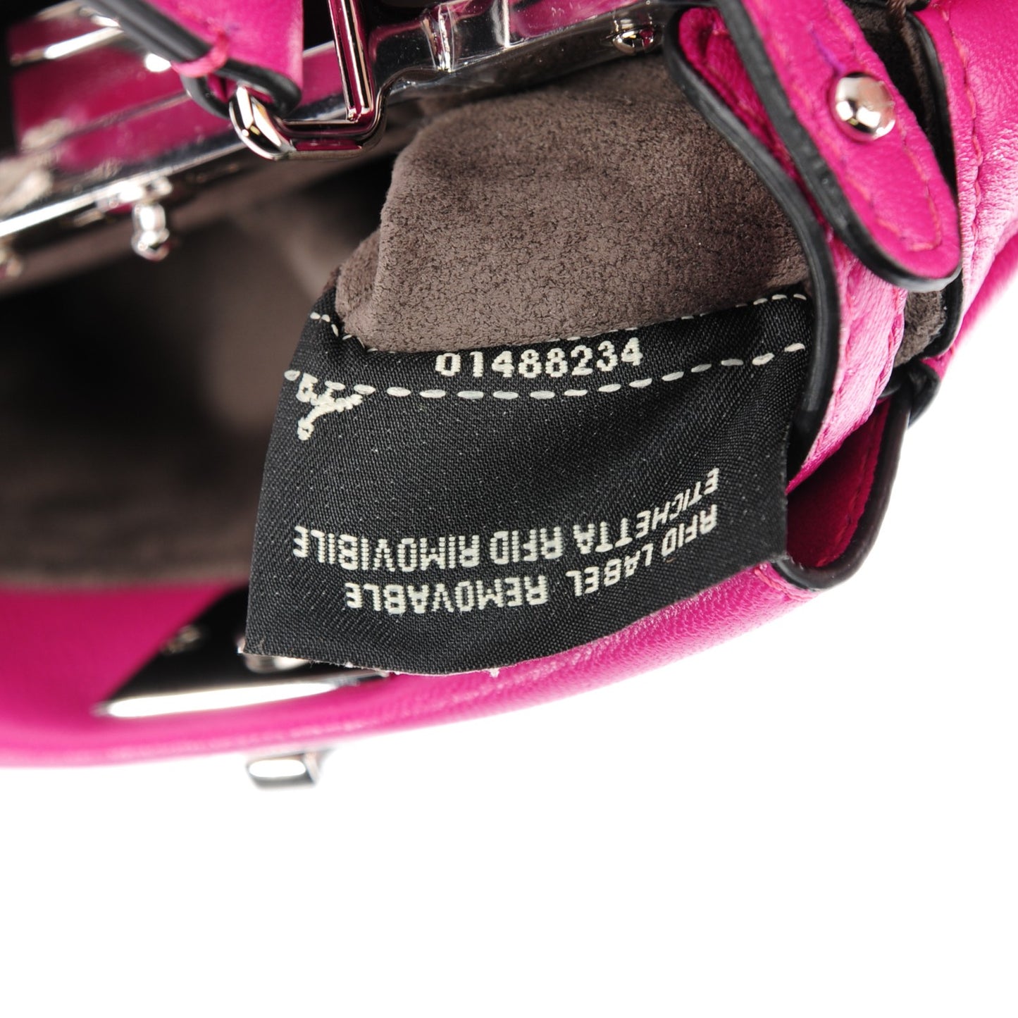 Nappa Micro Peekaboo Iconic Satchel Magenta
