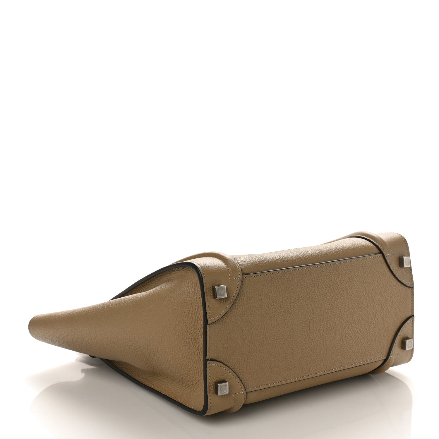 Celine Drummed Calfskin Micro Luggage Dune 4 of 7