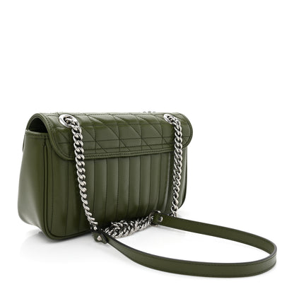 Gucci Calfskin Matelasse Aria Small GG Marmont Shoulder Bag Military Wood 3 of 9