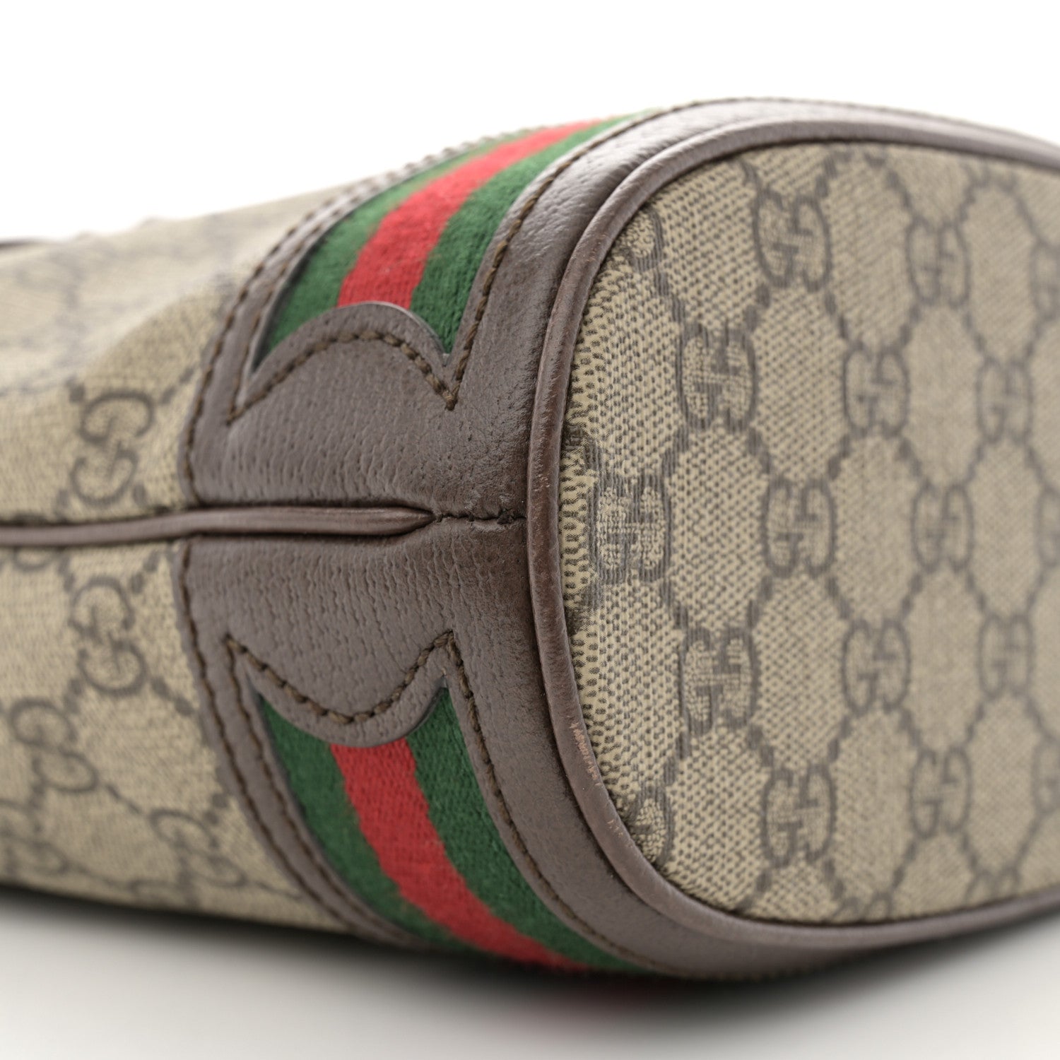 Gucci GG Supreme Monogram Web Small Ophidia Bucket Bag Brown 9 of 11