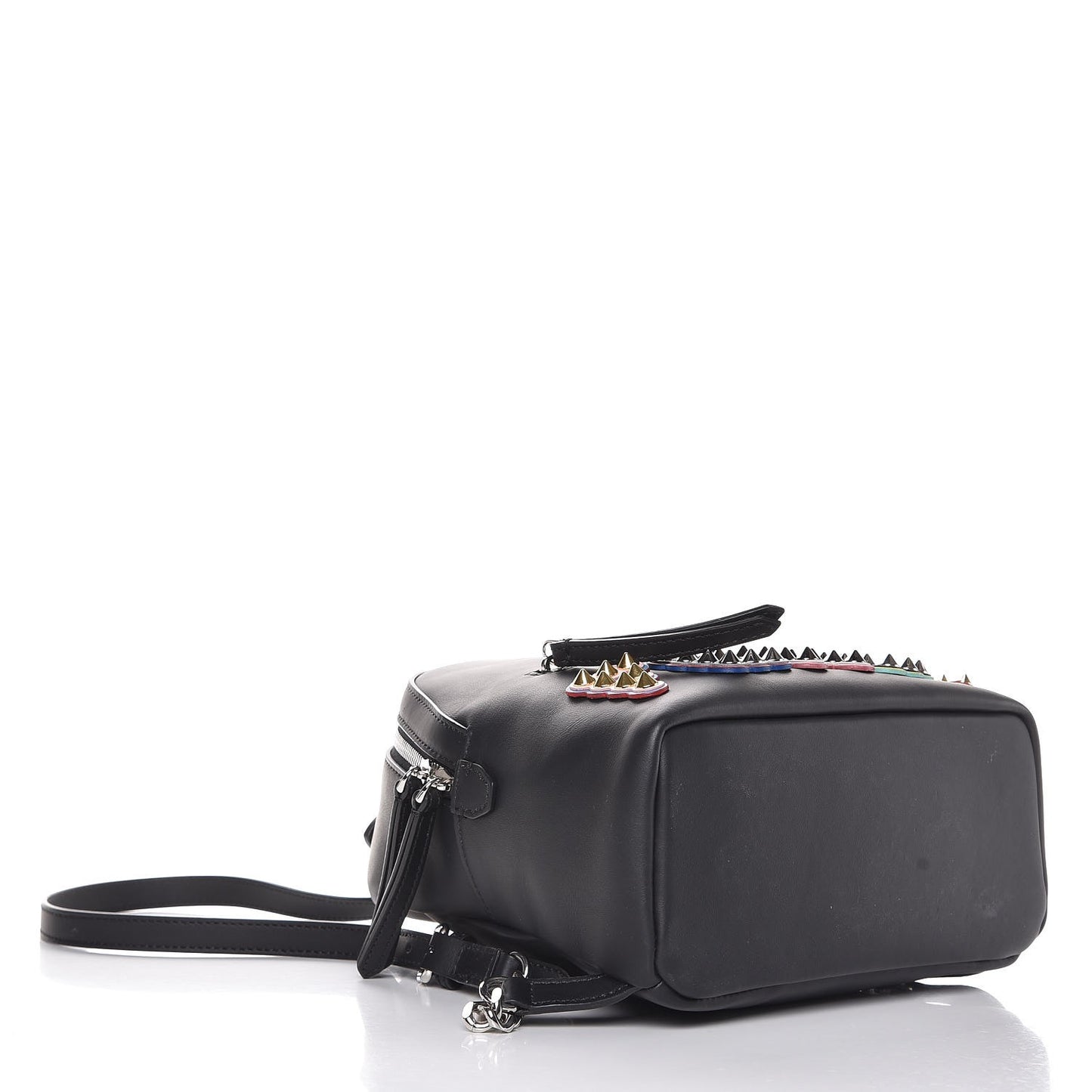 Vitello Century Fun Fair Metal Studded Mini Backpack Black Multicolor