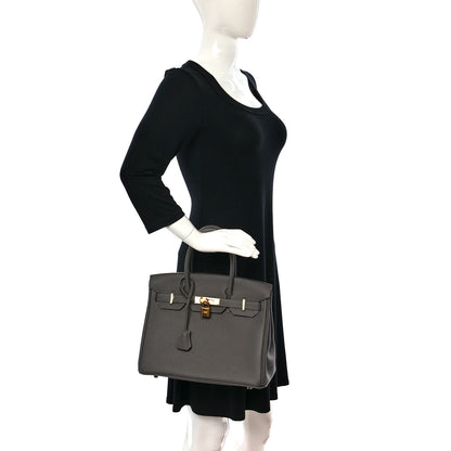 Hermes Togo BIRKIN 30 Gris Meyer 2 of 12