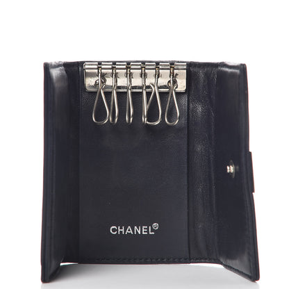 Chanel Lambskin Chocolate Bar 6 Key Holder Blue 5 of 11