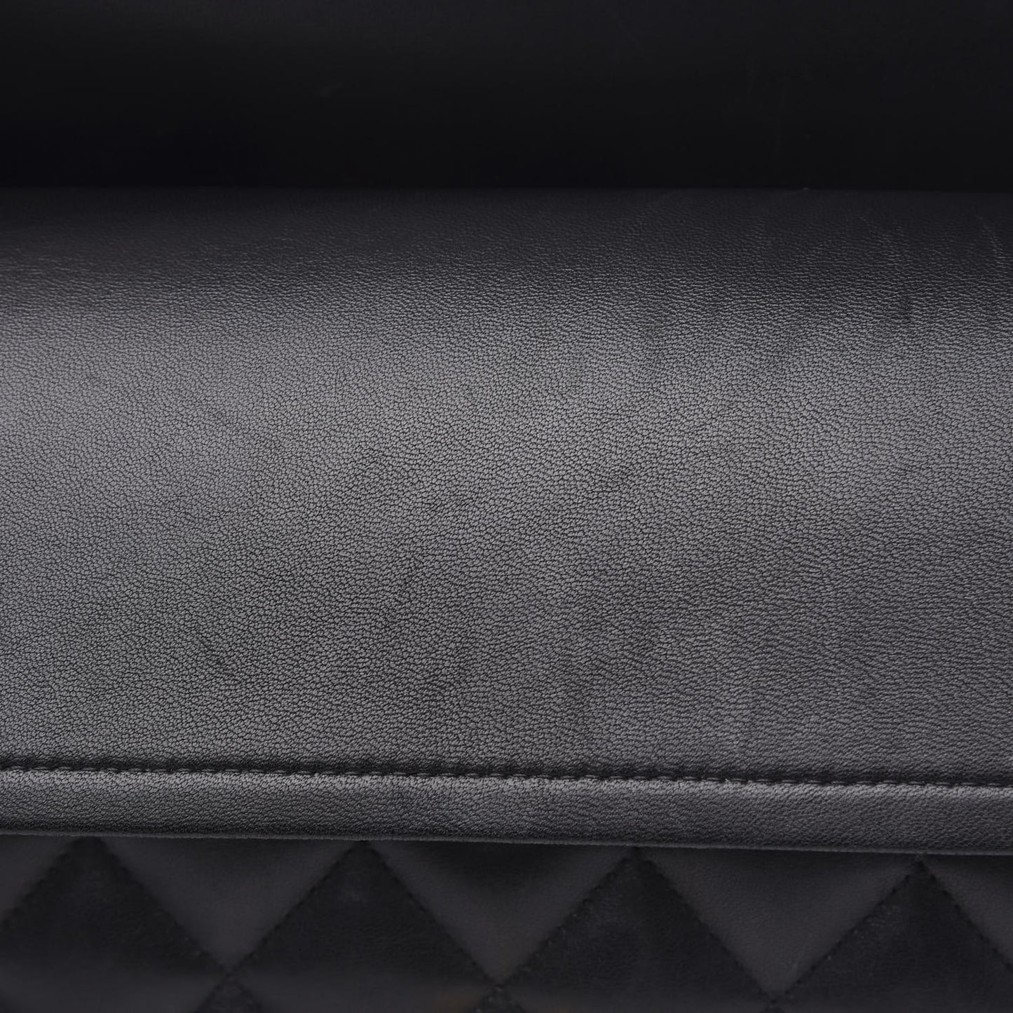Lambskin Quilted Jumbo Double Flap Black