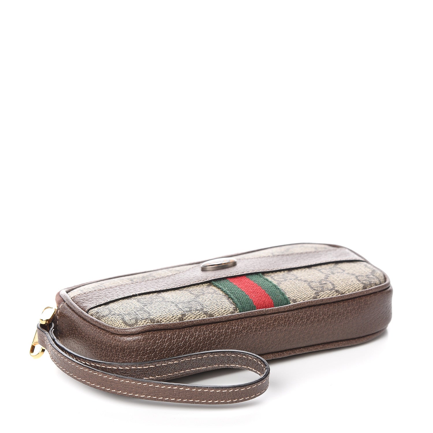 Gucci GG Supreme Monogram Ophidia Phone Case Wristlet Brown 4 of 8