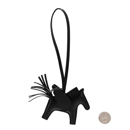 Hermes Milo Lambskin Grigri Rodeo Pegase Horse Bag Charm PM So Black 2 of 5