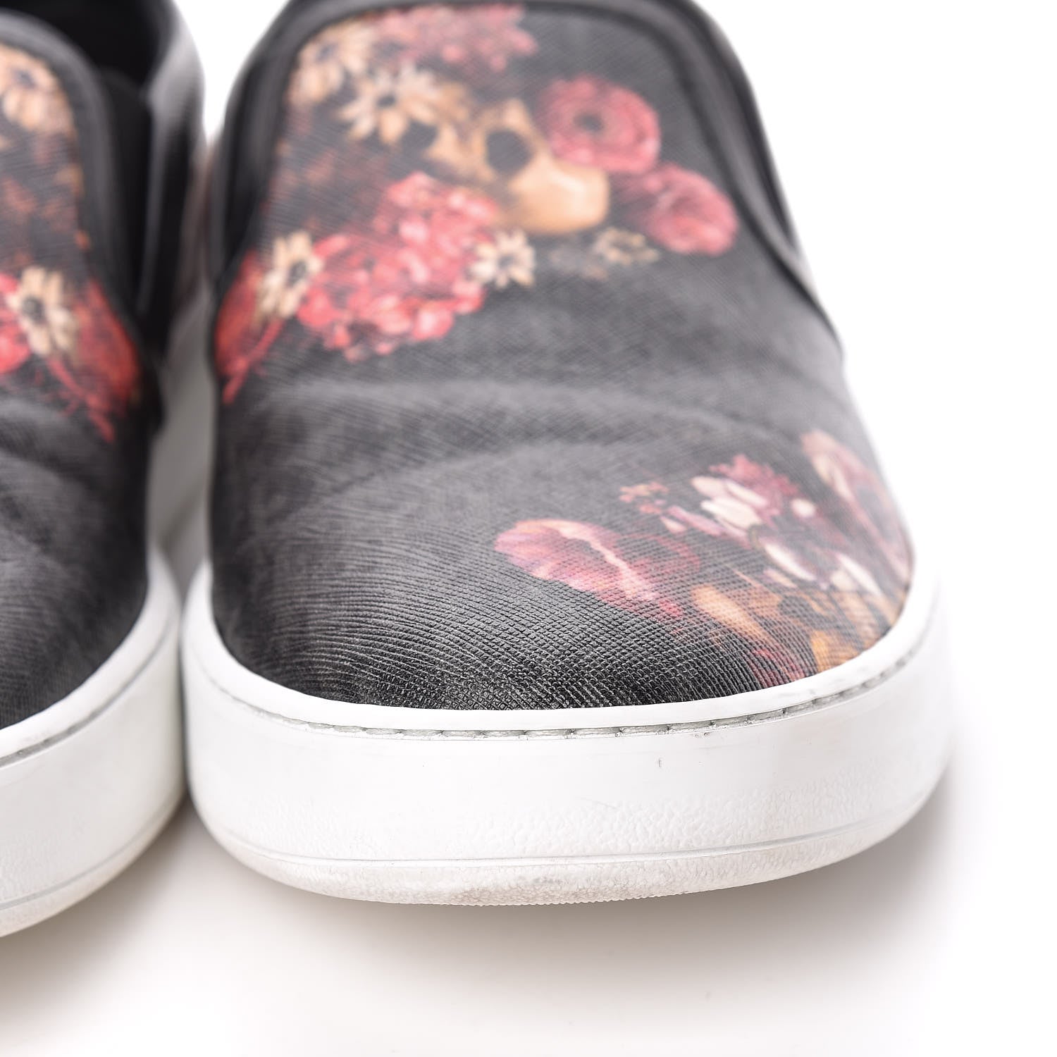 Christian Dior Homme Monogram Floral Skull Slip On Sneakers 45 14 of 18