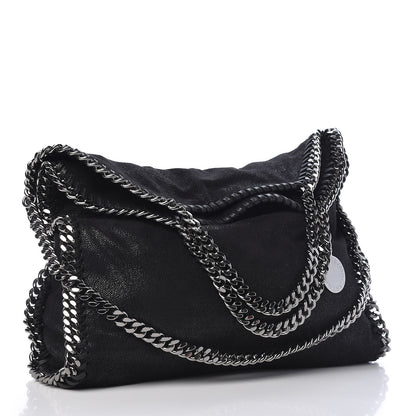 Stella McCartney Shaggy Deer Small Falabella Fold Over Tote Black 4 of 10