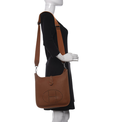 Hermes Taurillon Clemence Evelyne III PM Gold 2 of 9