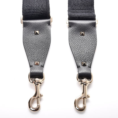 Valentino Garavani X JAMIE REID Canvas Embroidered Rockstud Guitar Strap Black 3 of 6