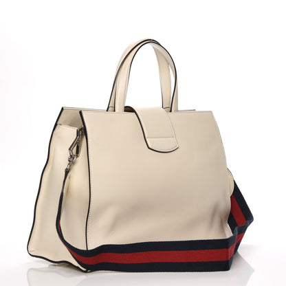 Gucci Calfskin Web Stripe Large Dionysus Tote Bag White 4 of 8