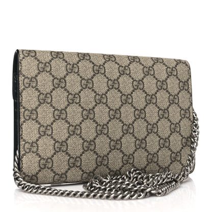 Gucci GG Supreme Monogram Mini Dionysus Chain Wallet Beige Black 3 of 10
