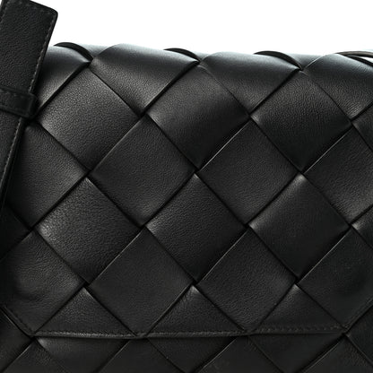 Bottega Veneta Grained Calfskin Intreccio Small Diago Crossbody Bag Black 7 of 9