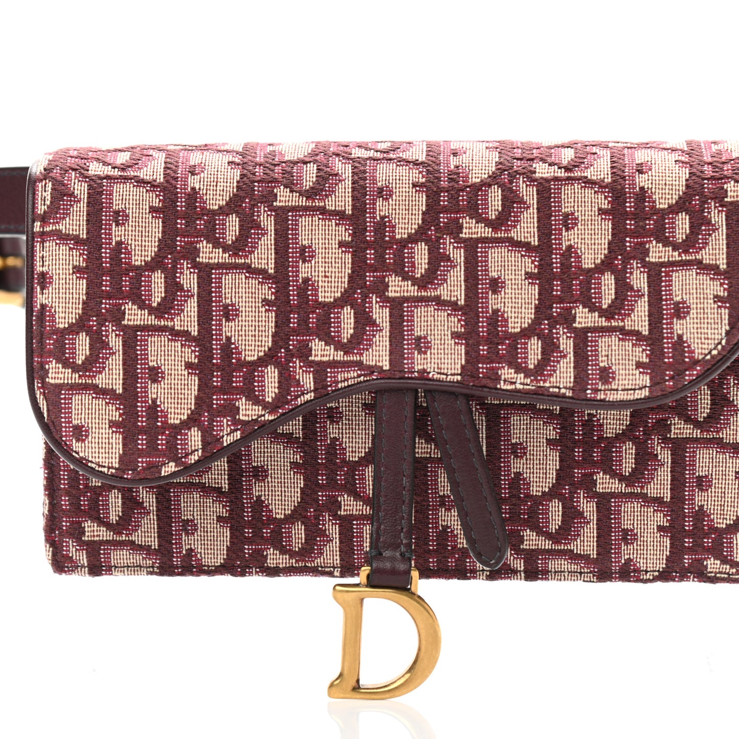 Oblique Saddle Belt Bag Bordeaux