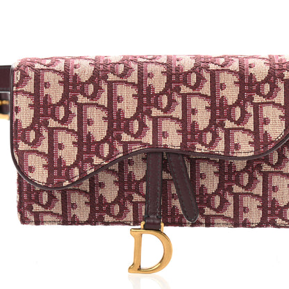 Christian Dior Oblique Saddle Belt Bag Bordeaux 8 of 10