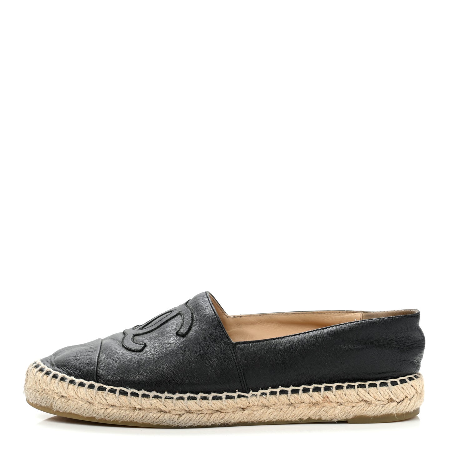 Lambskin CC Espadrilles 38 Black