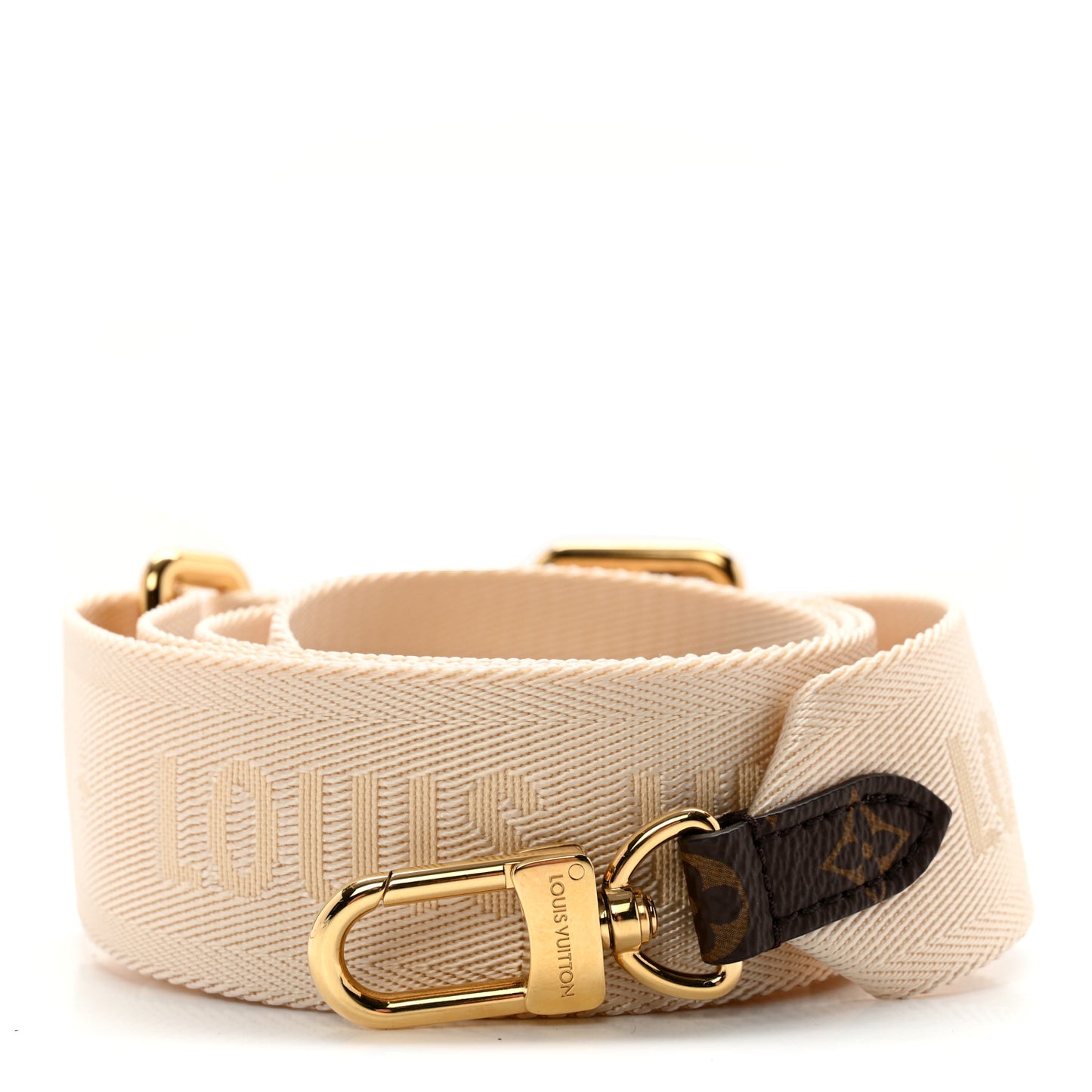 Jacquard Monogram Adjustable Shoulder Strap New Creme