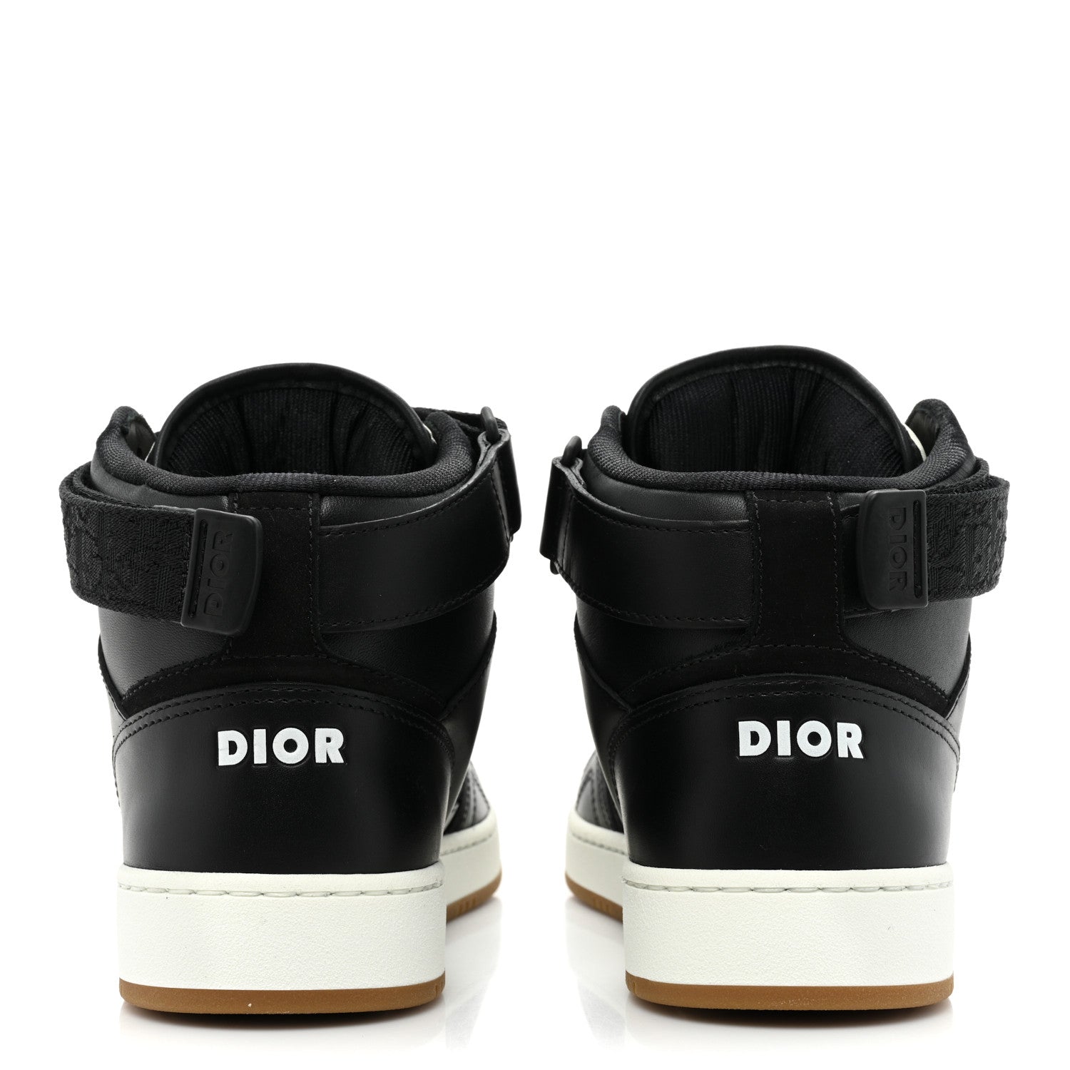 Christian Dior Smooth Calfskin Jacquard Oblique Mens B27 Mid Top Sneakers 41.5 Black Blue 4 of 9